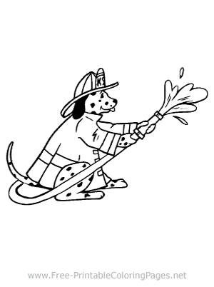 Firedog Coloring Page