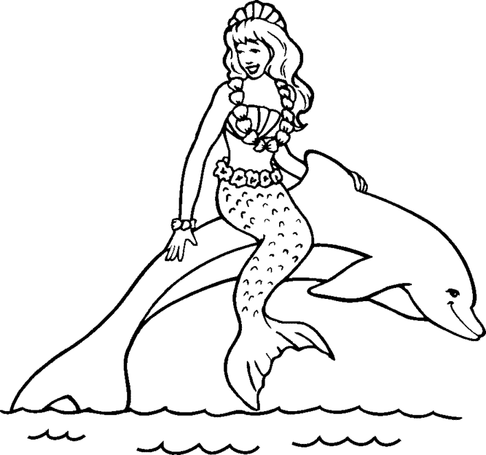 Mermaid and Dolphin