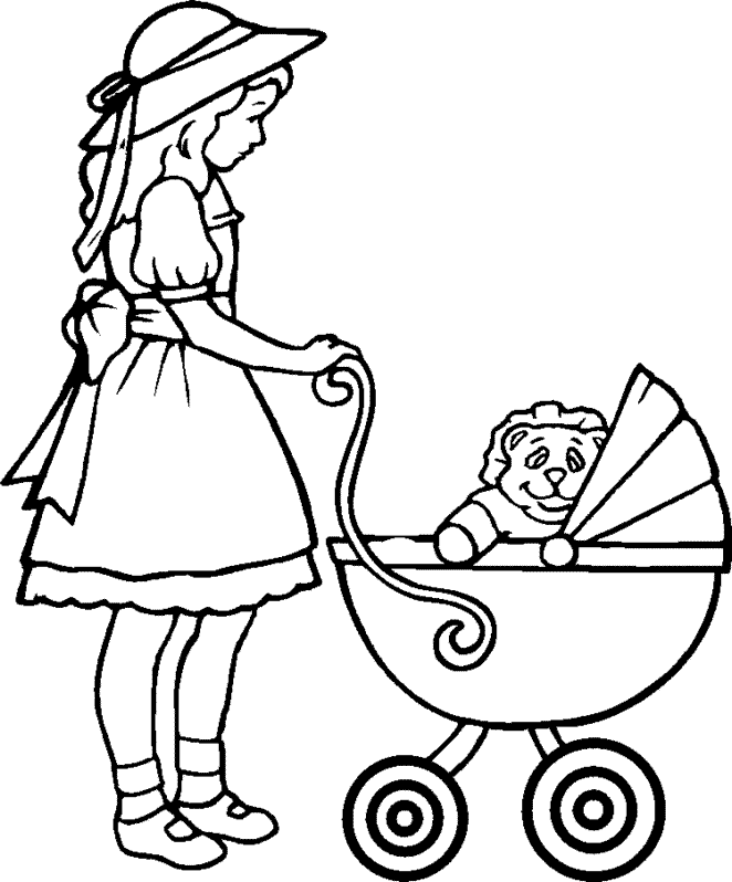 baby carriage coloring pages - photo #4