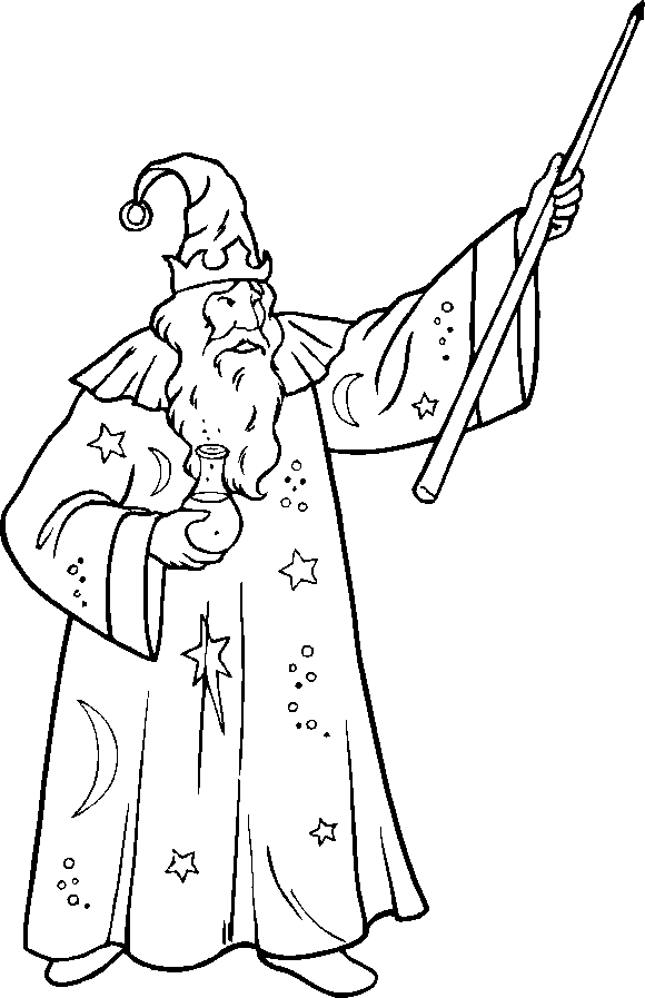 wizard of coloring pages - photo #3