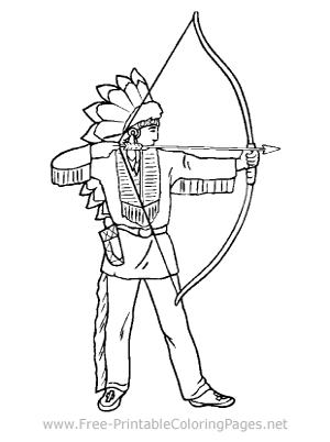 Indian Archer Coloring Page