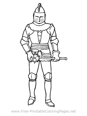 Soldier's Armor Coloring Page