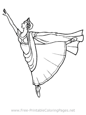 Ballerina Coloring Page