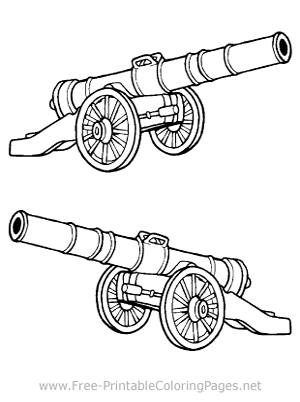 Cannon Coloring Page