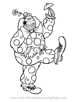 Clown Coloring Page