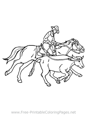 Rodeo Cowboy Coloring Page
