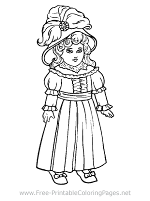 Doll Coloring Page