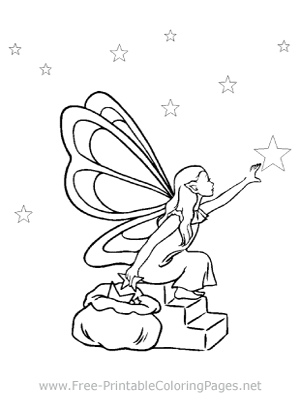 Girl Elf Coloring Page