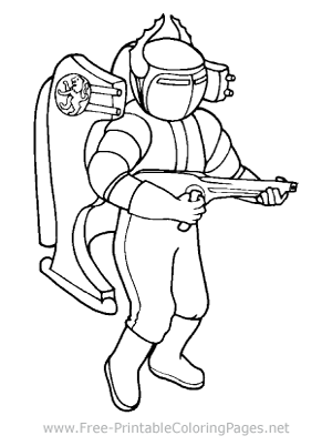 Futuristic Warrior Coloring Page