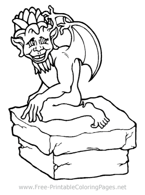 Gargoyle Coloring Page