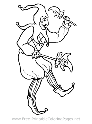 Jester Coloring Page