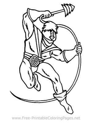 Warrior Man Coloring Page