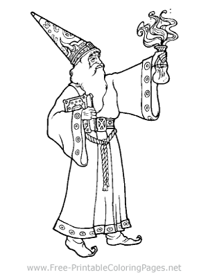 Merlin Coloring Page