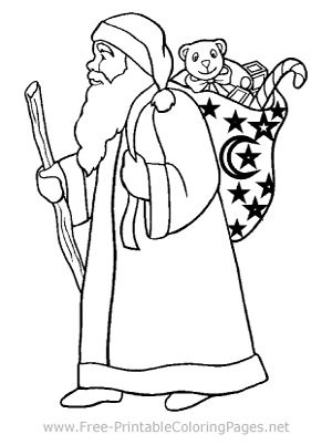 Old St. Nick Coloring Page