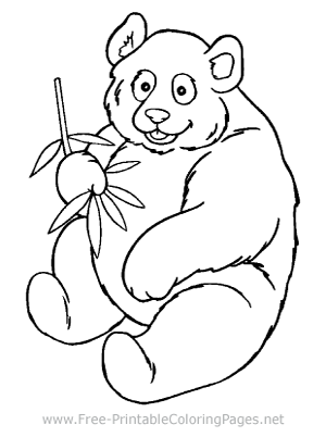 Panda Bear Coloring Page