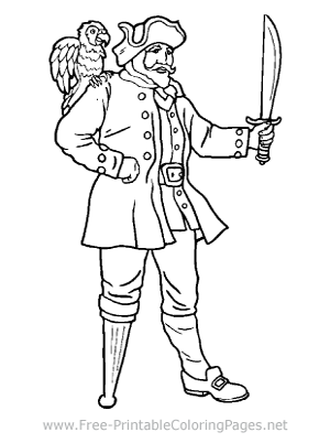 Pirate Coloring Page