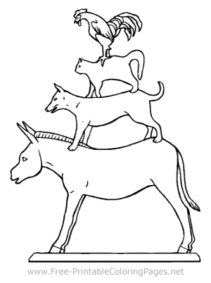 Animal Pyramid Coloring Page