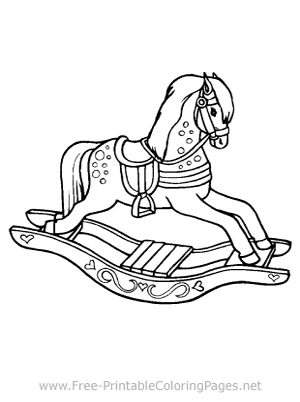 Rocking Horse Coloring Page