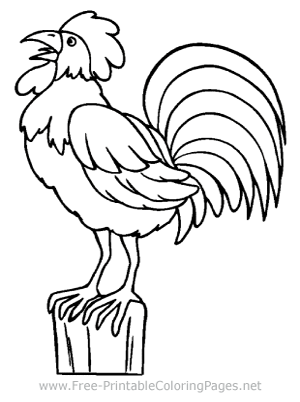 Rooster Coloring Page