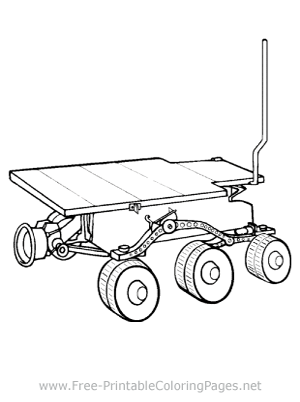 Mars Rover Coloring Page