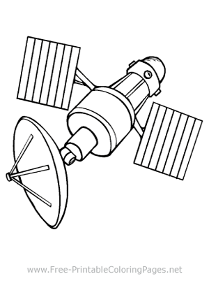 Satellite Coloring Page