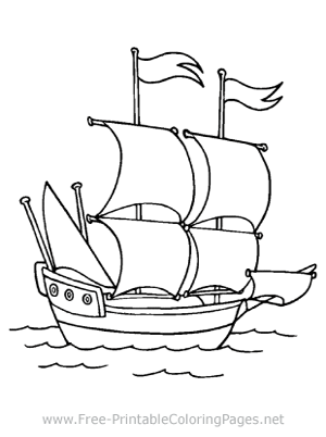 Ship Coloring Page