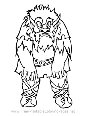 Troll Coloring Page