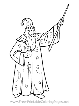Wizard Coloring Page