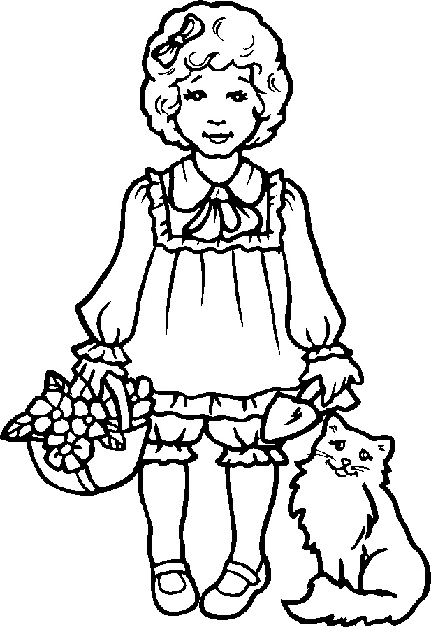 Printable Coloring Pages Flowers Little People 6
